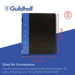 Guildhall GL Ergogrip 2 Ring Binder A4 Blue (Pack of 2) 4509