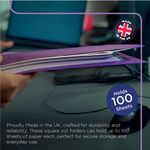 Europa Square Cut Folder 300 micron Foolscap Assorted (Pack of 50) 4820