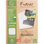 Exacompta Forever Recycled Polypropylene Cut Flush Folders A4 120 Micron PK100 - 58320E