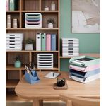 Exacompta Autentik Multi Compartment Pen Box White 69513D