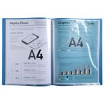Exacompta Bee Blue Display Book 40 Pocket PP A4 Assorted (Pack of 12) 88130E