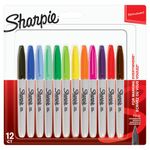 Sharpie Permanent Marker Fine Assorted (Pack of 12) 1986438