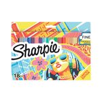 Sharpie Permanent Markers Fine Colouring Pens Assorted (Pack of 18) 2223752