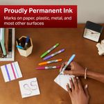 Sharpie Permanent Marker Twin Tip Fine/Ultra Fine Black (Pack of 12) S0811100