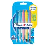 Paper Mate FlexGrip Ultra Pastel Ballpoint Pens Medium 1.0mm Tip Black Ink (Pack 5) 2152934