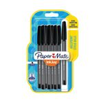 PaperMate Inkjoy 100 Capped Ballpoint Pens Medium Black (Pack of 8) 1956739