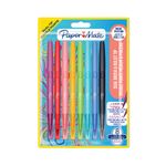 Paper Mate Flair Dual Felt Tip Brush + Medium Tip Assorted (Pack of 8) 2199386