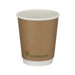 Go-Pak Double Wall Coffee Cup PLA Lined 8oz Kraft (Pack of 500) B04012