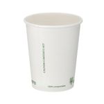 Go-Pak Single Wall Coffee Cup PLA Lined 8oz White (Pack of 1000) B01022
