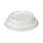 Go-Pak Moulded Fibre Coffee Cup Lid 8oz White (Pack of 1000) D06031