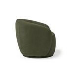 Grace single swivel club chair in olive green