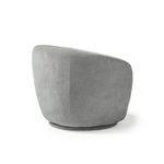 Grace single swivel club chair in warm grey