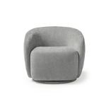 Grace single swivel club chair in warm grey