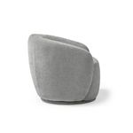 Grace single swivel club chair in warm grey