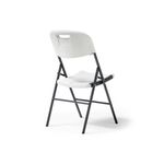 Hebe steel folding chair with blow moulded seat and back - 4 Units per box - White