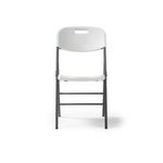 Hebe steel folding chair with blow moulded seat and back - 4 Units per box - White