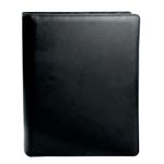 Monolith Leather Look Zipped Ring Binder with A4 Pad A4 Black 2827