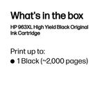 HP 963XL Original Ink Cartridge High Yield Black 3JA30AE