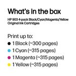 HP 903 Original Ink Cartridge 4.5/12.4-ml CMYK 4-pack 6ZC73AE