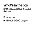 HP 62XL Original Ink Cartridge High Yield Black C2P05AE