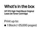 HP 37X Original LaserJet Toner Cartridge High Yield Black CF237X