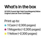 HP 201X Original LaserJet Toner Cartridge High Yield CMY 3-pack CF253XM