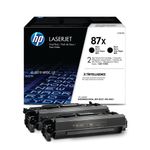 HP 87X Original LaserJet Toner Cartridge High Yield Black 2-pack CF287XD