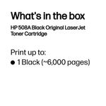HP 508A Original LaserJet Toner Cartridge Black CF360A