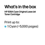 HP 508A Original LaserJet Toner Cartridge Cyan CF361A