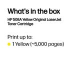 HP 508A Original LaserJet Toner Cartridge Yellow CF362A
