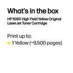 HP 508X Original LaserJet Toner Cartridge High Yield Yellow CF362X