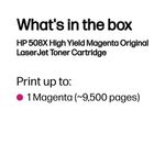 HP 508X Original LaserJet Toner Cartridge High Yield Magenta CF363X