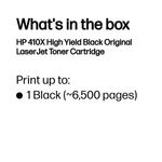 HP 410X Original LaserJet Toner Cartridge High Yield Black CF410X