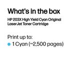 HP 203X Original LaserJet Toner Cartridge High Yield Cyan CF541X