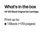 HP 301 Original Ink Cartridge 3-ml Black CH561EE