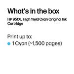 HP 951XL Original Ink Cartridge High Yield Cyan CN046AE