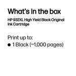 HP 932XL Original Ink Cartridge High Yield Black CN053AE