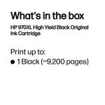 HP 970XL Original Ink Cartridge High Yield Black CN625AE
