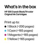 HP 300 Original Ink Cartridge 4-ml Black/Tri-color CN637EE