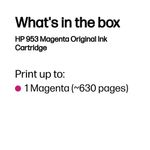 HP 953 Original Ink Cartridge 9-ml Magenta F6U13AE