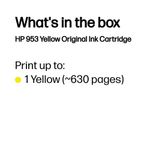 HP 953 Original Ink Cartridge 9-ml Yellow F6U14AE