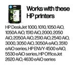 HP 301 Original Ink Cartridge 3-ml Black/Tri-color N9J72AE