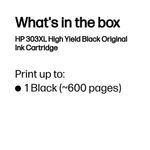 HP 303XL Original Ink Cartridge High Yield Black T6N04AE
