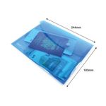 Rapesco Eco Recycled Popper Wallet A5 Assorted Bright Transparent (Pack of 5) 0689