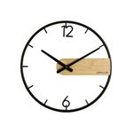 Unilux Circle Wall Clock Black/Bamboo 400189467