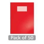 Hamelin Oxford Exercise Book 8mm Lined 80 Page A4+ Red (Pack of 50) 400206515