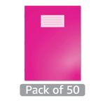 Hamelin Oxford Exercise Book 8mm Lined 80 Page A4+ Pink (Pack of 50) 400206519