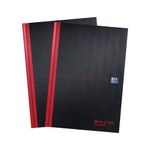 Oxford Black N Red Hardback Casebound Recycled Notebook 192 Pages A4 (Pack of 2) 400194939