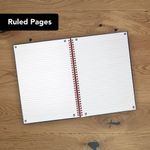 Oxford Black N Red Hardback Wirebound Recycled Notebook 140 Pages A4 (Pack of 2) 400194990