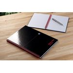 Oxford Black N Red Hardback Wirebound Recycled Notebook 140 Pages A4 (Pack of 2) 400194990